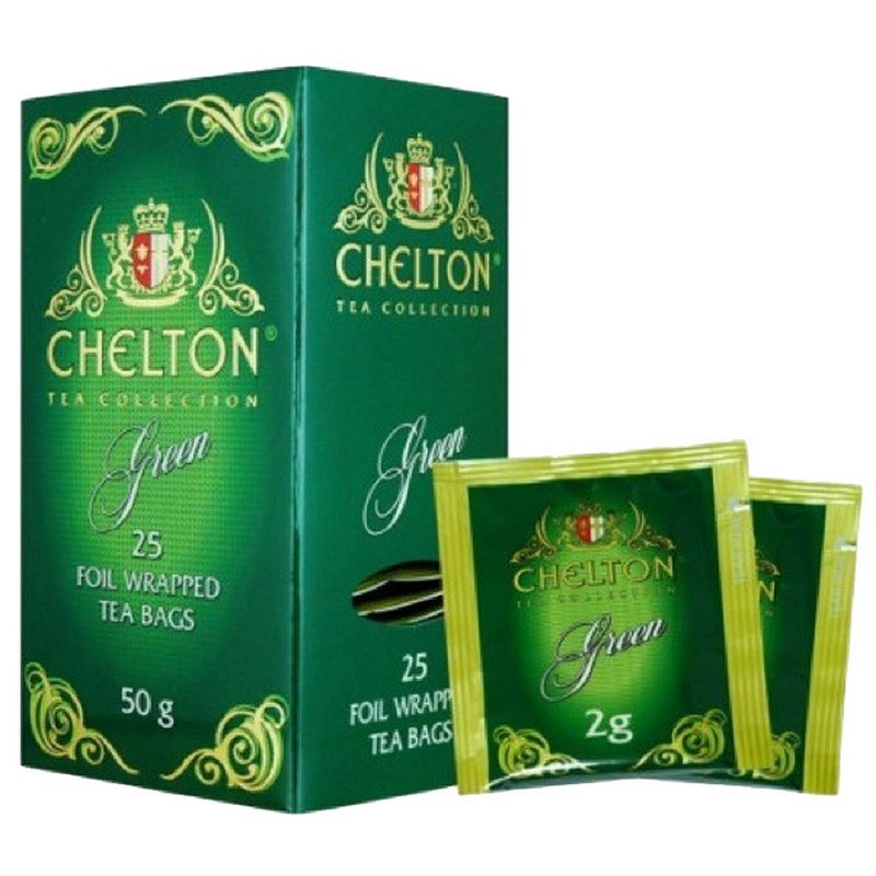 Чай зеленый Chelton, 25 шт чай зеленый листовой chelton благородный дом 400 г