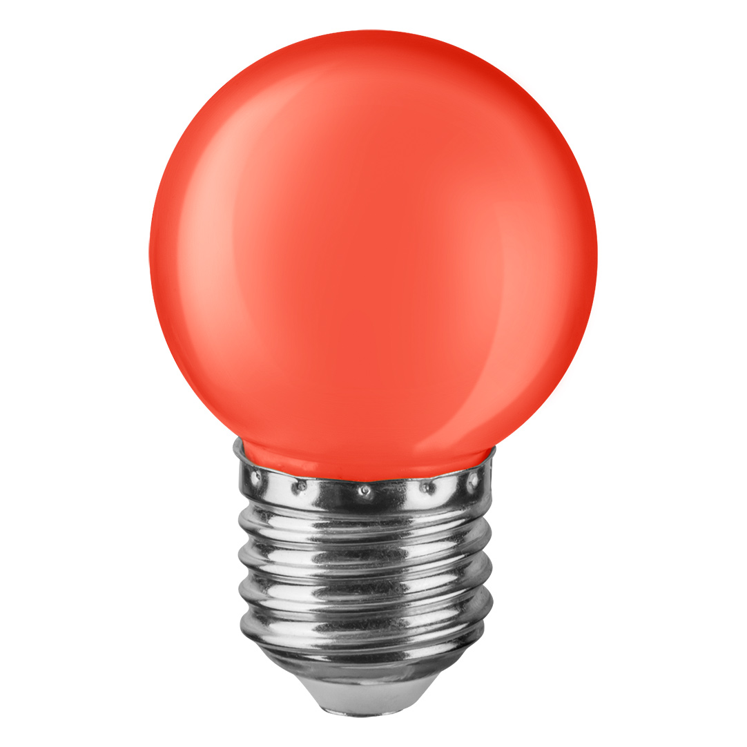 Лампа светодиодная Navigator шарик цветной 1Вт цоколь E27 (красная) эра б0029042 светодиодная лампа шарик led smd p45 9w 840 e14