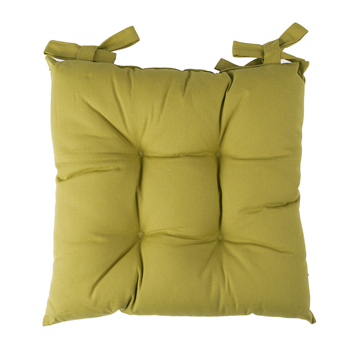 Подушка на стул горчичного цвета