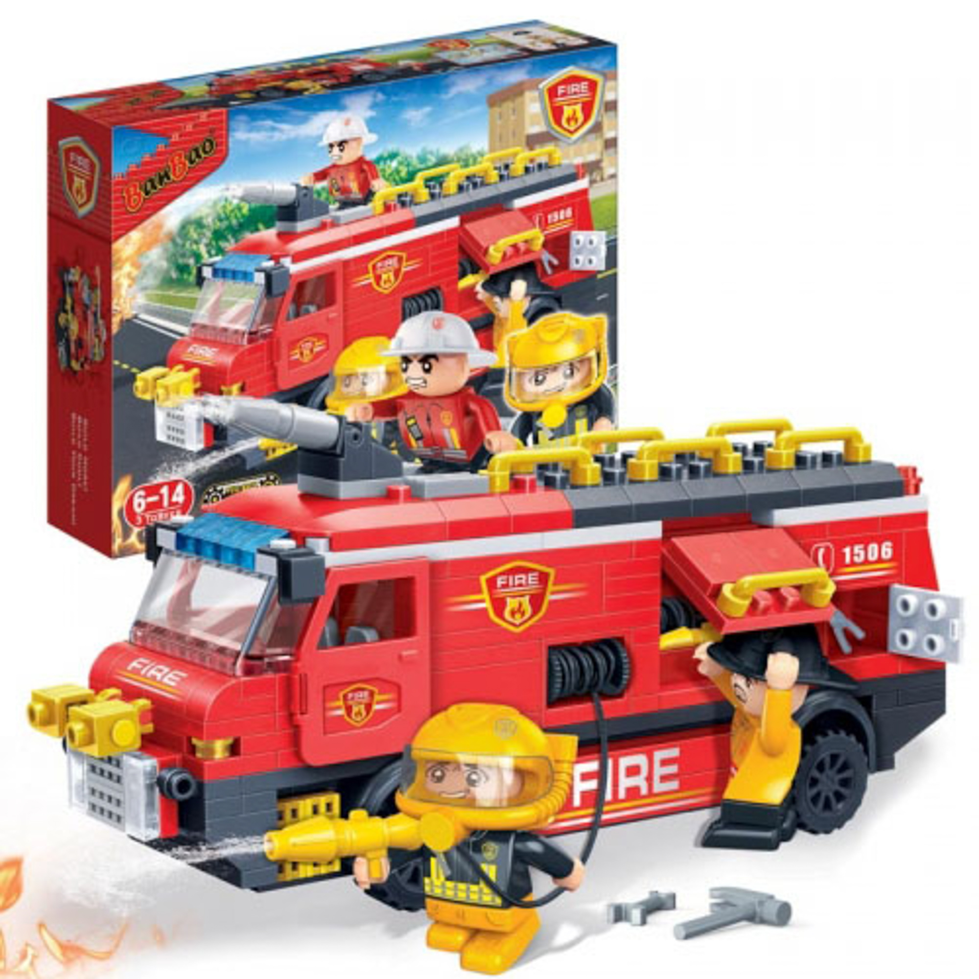 Конструктор BANBAO пожарные 8299 big Fire Truck