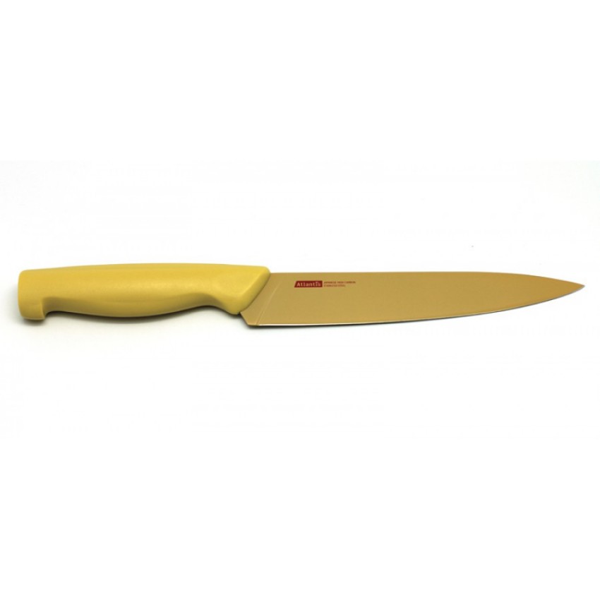 Нож для нарезки Atlantis Microban 7S-Y 18 см желтый нож кухонный atlantis microban 5t y 13 см желтый