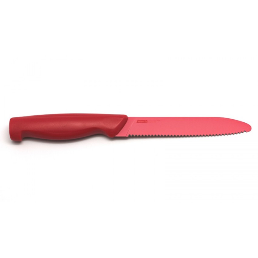 цена Нож кухонный Atlantis Microban 5K-R 13 см красный