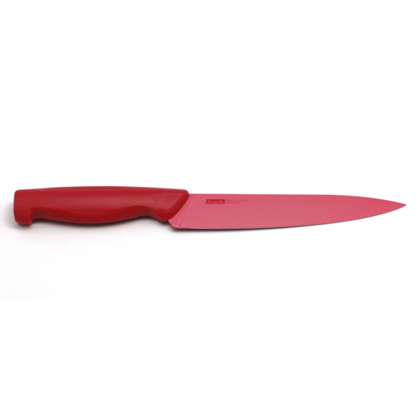 Нож для нарезки Atlantis Microban 7S-R 18 см красный тросик плавающий для чеки вм atlantis красный a7453r