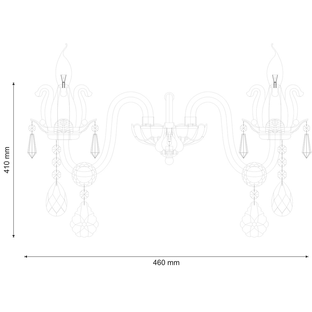 Бра Lucia Tucci Ashanti W1250.2 clear Вид№3