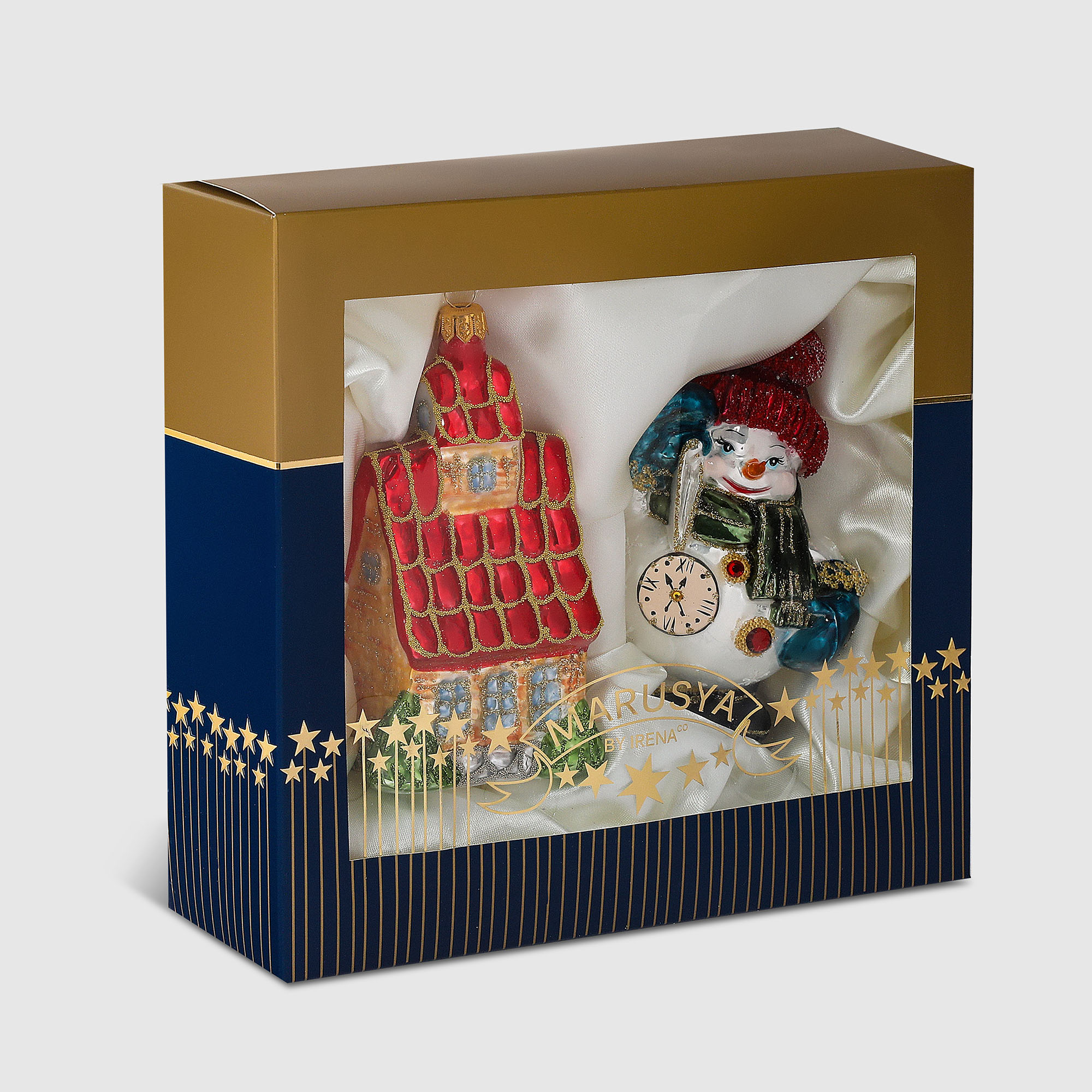 Набор елочных игрушек Irena Домик и снеговик, 2 шт набор елочных украшений волшебная страна