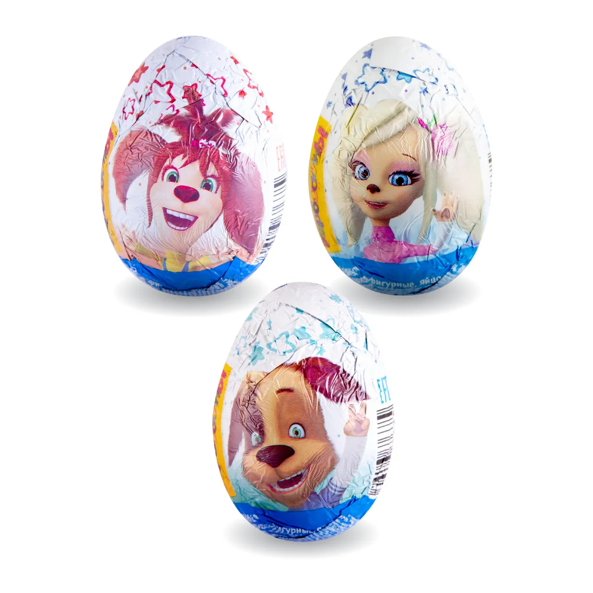 Шоколадное яйцо Сладкая сказка Барбоскины, с игрушкой, 20 г, в ассортименте яйцо из пенопласта 7 см