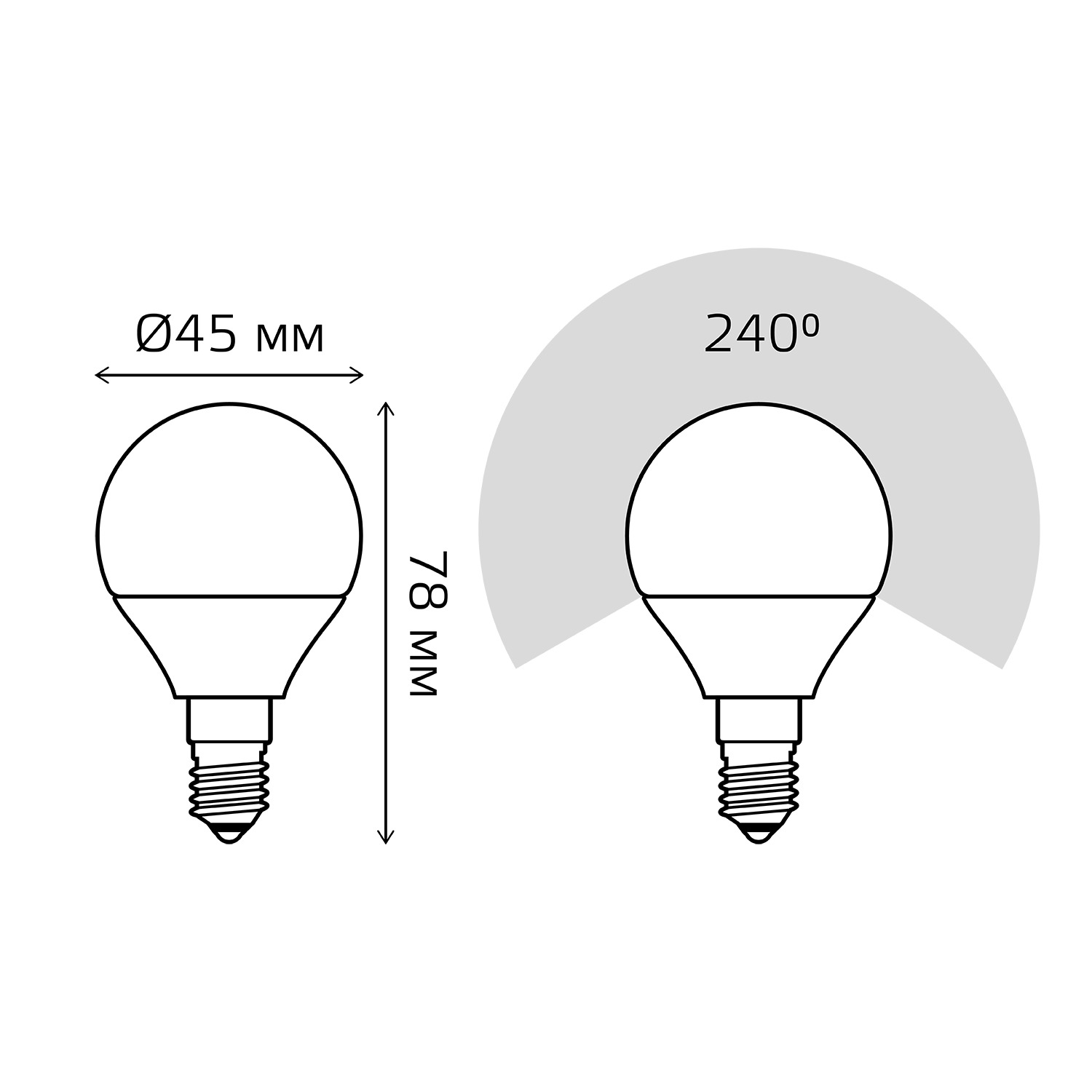 Gauss LED Elementary Globe 6W E14 4100K 1/10/50 Вид№6