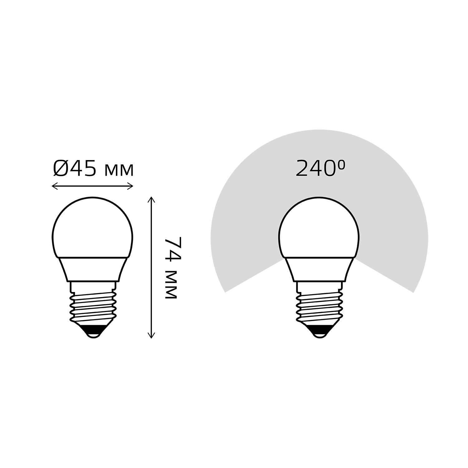 Gauss LED Elementary Globe 6W E27 3000K 1/10/100 Вид№6