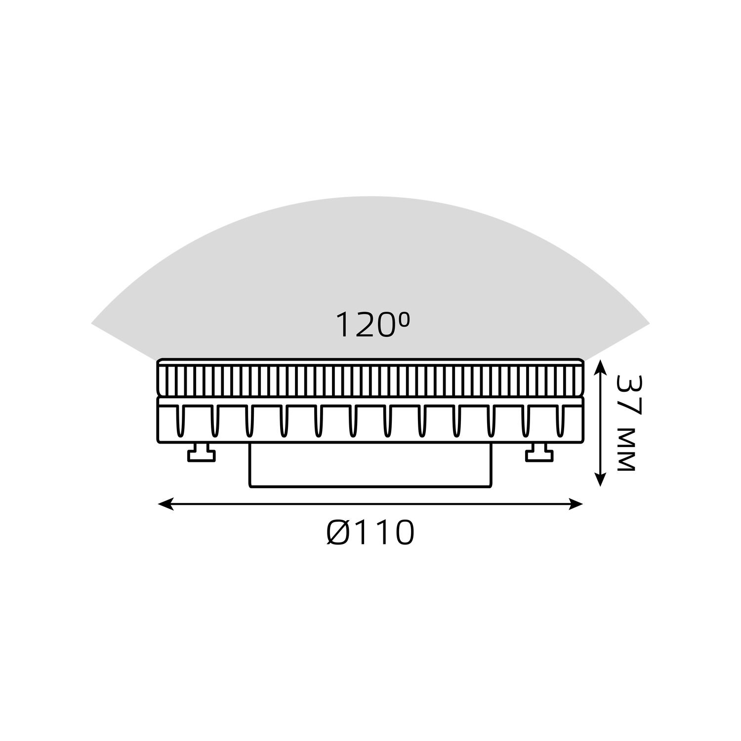 фото Лампа gauss led gx70 12w 1000lm ac150-265v 2700k 1/10/50