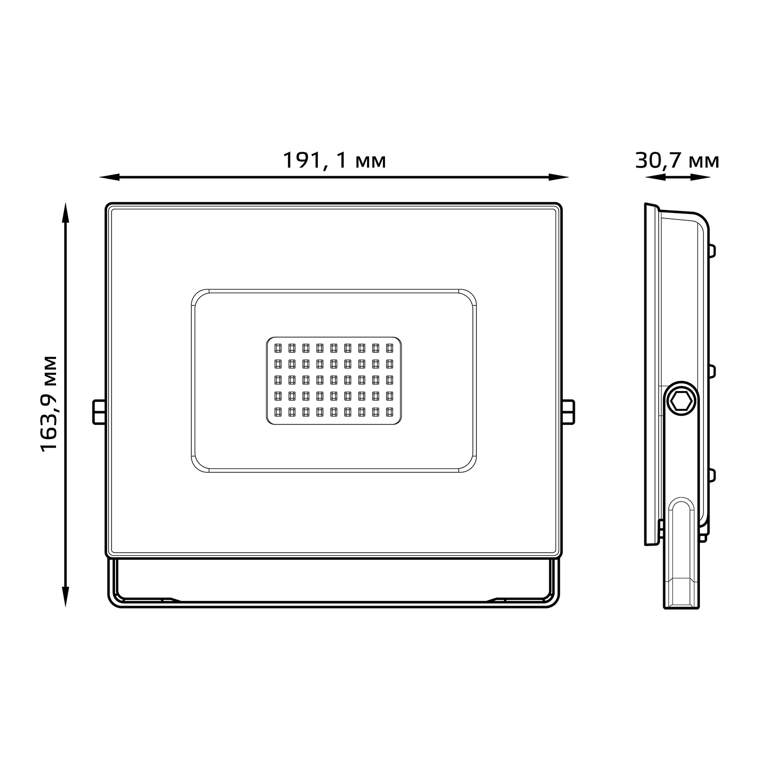 фото Прожектор светодиодный gauss led 70w ip65 6500к черный 1/24