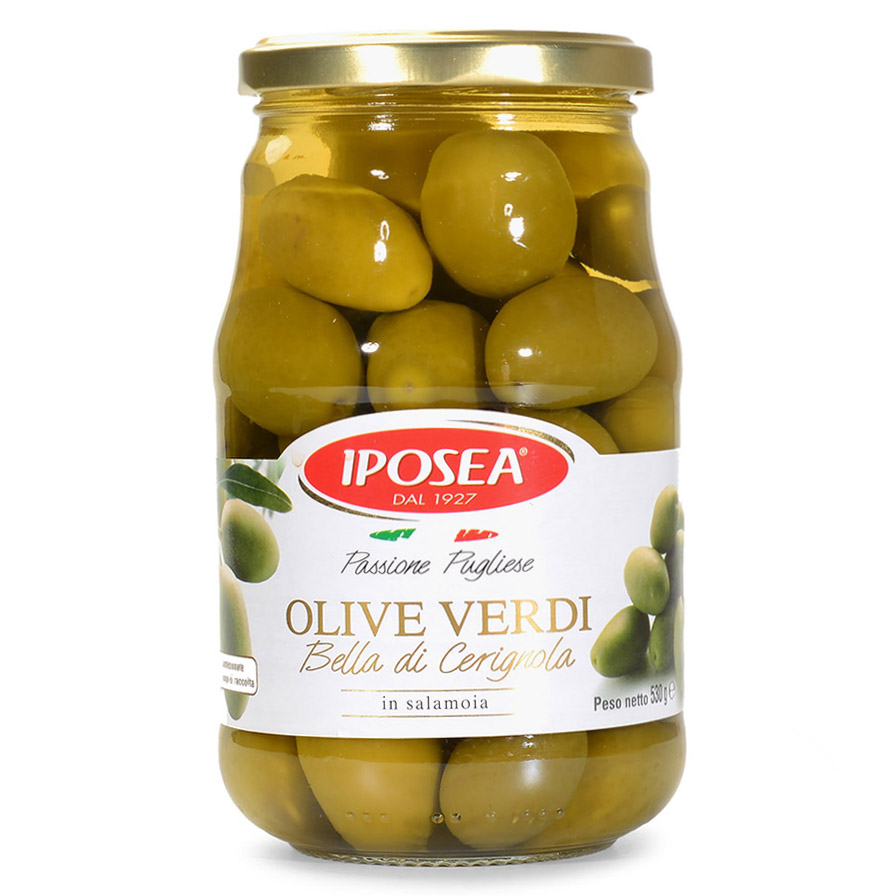 Оливки Iposea Bella di Cerignola 530 г оливки itlv с лососем 314 мл