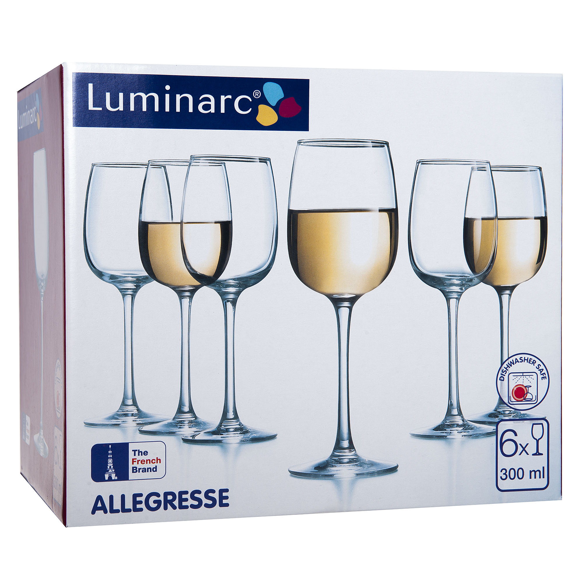 Набор бокалов Luminarc Allegresse 6 шт. 300 мл ( J8164), цвет прозрачные - фото 1