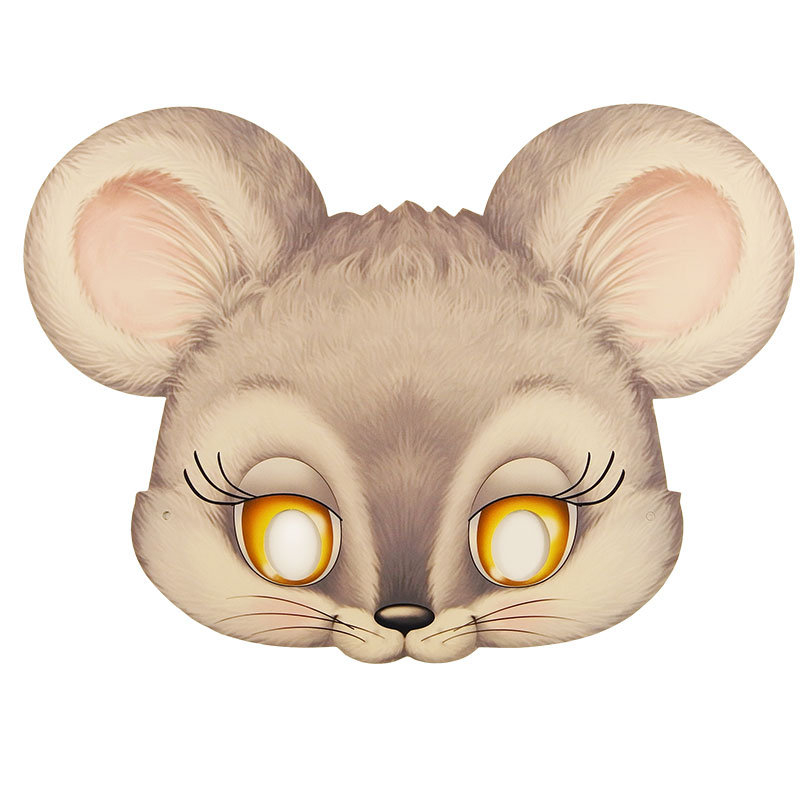 Маска мышонок Артэ-Грим картонная, цвет серый - фото 1