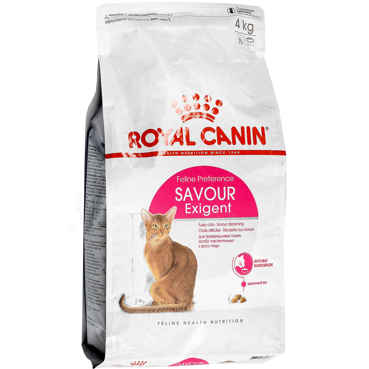 фото Корм для кошек royal canin exigent savoir sensation для привередливых к вкусу 4 кг