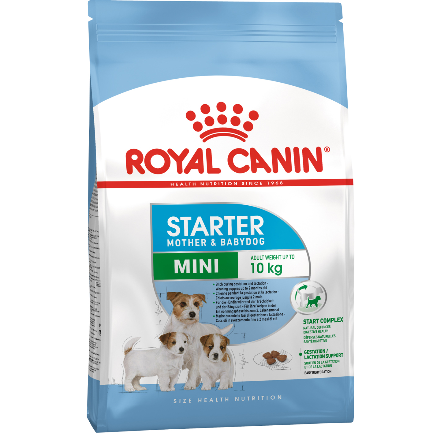 Корм для собак Royal Canin Mini Starter Mother & Babydog для щенков до 2х месяцев беременных и кормящих сук 1 кг royal canin mini dermacomfort сухой корм для взрослых собак мелких пород с чувствительной кожей 12 кг