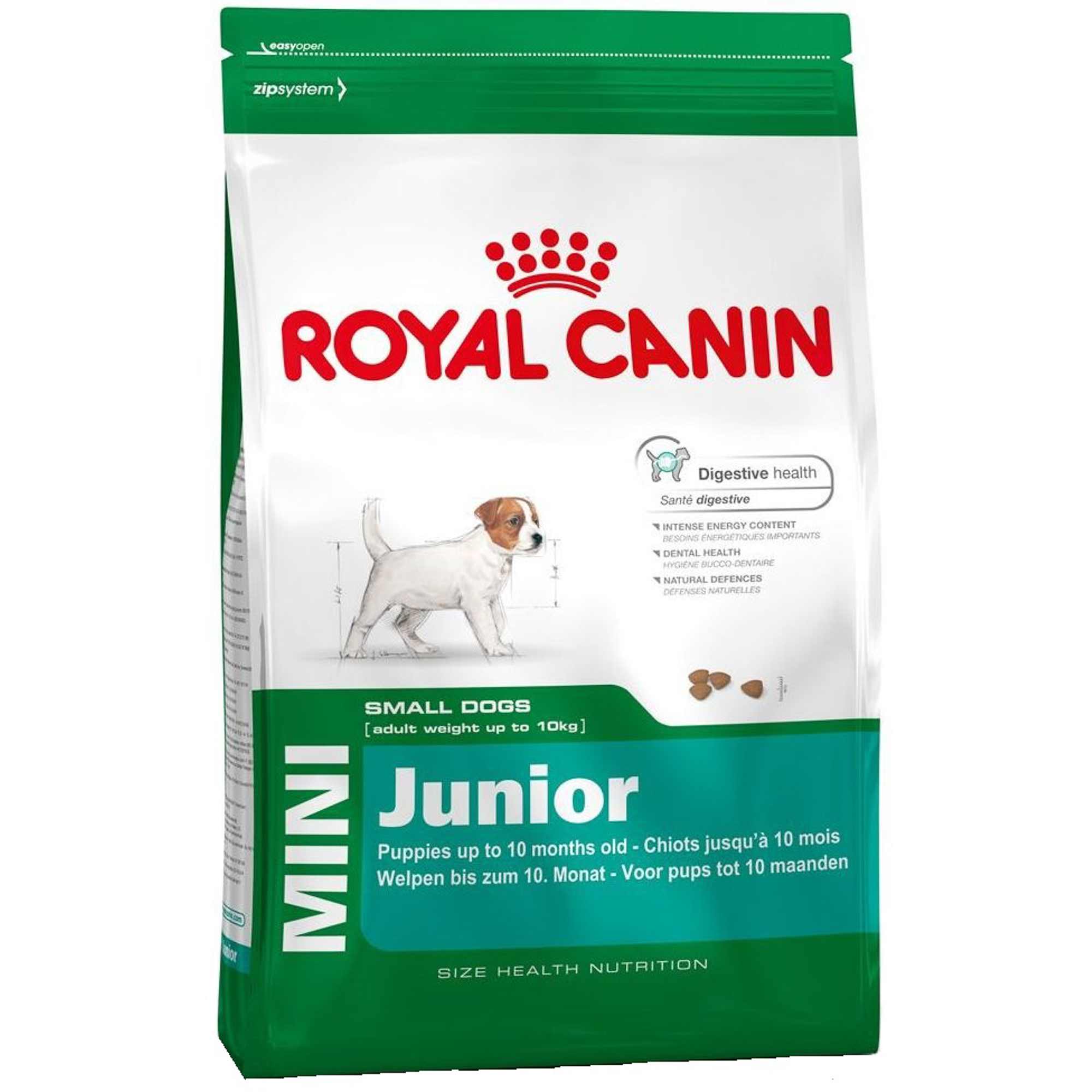 Корм для щенков Royal Canin JUNIOR для мелких пород, с 2 до 10 месяцев, 2 кг корм для собак royal canin size x small adult для миниатюрных пород от 10 месяцев до 8 лет птица 1 5 кг