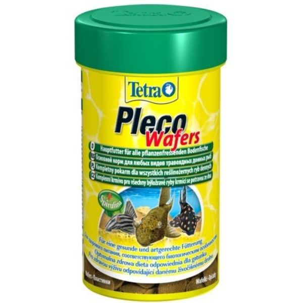 tetra pleco spirulina wafers растительный корм для крупных донных рыб чипсы 30 гр Корм для рыб TETRA Pleco Wafer для сомиков-присосок 250мл