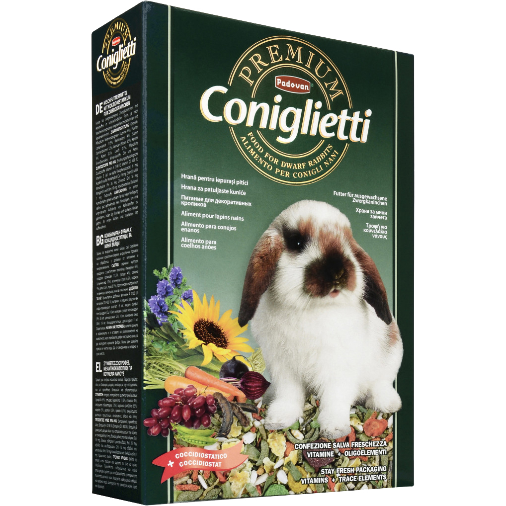 Корм Padovan Premium Coniglietti для кроликов 500 г