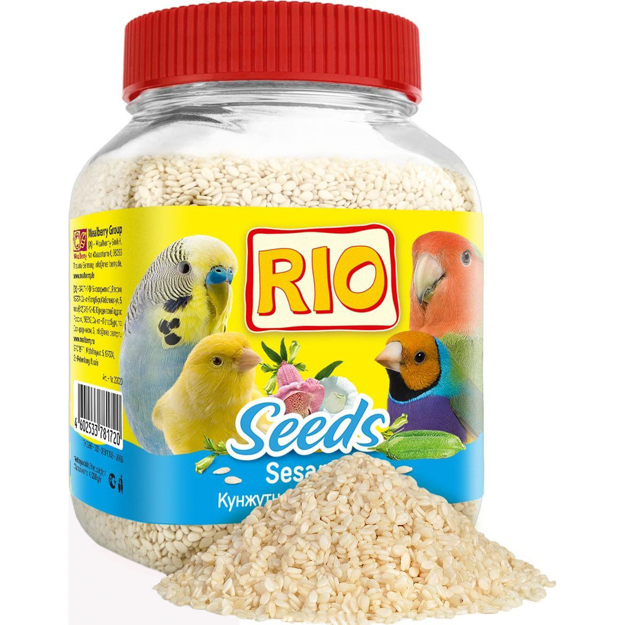 Лакомство RIO Кунжут 250г rio корм для средних попугаев в период линьки 500 гр
