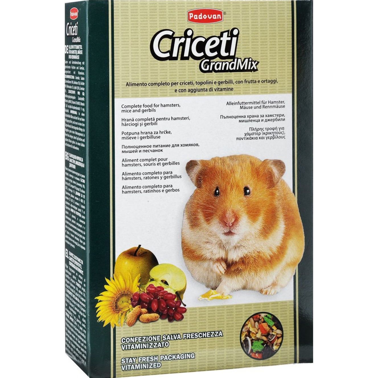 Корм Padovan Grandmix Criceti для хомяков и мышей 1 кг зоомир хомка корм для хомяков 500 гр