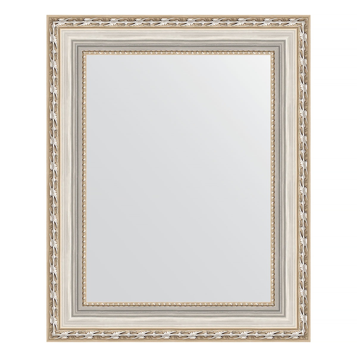 Зеркало в багетной раме Evoform версаль серебро 64 мм 42х52 см зеркало в багетной раме evoform травленое серебро 59 мм 54х104 см