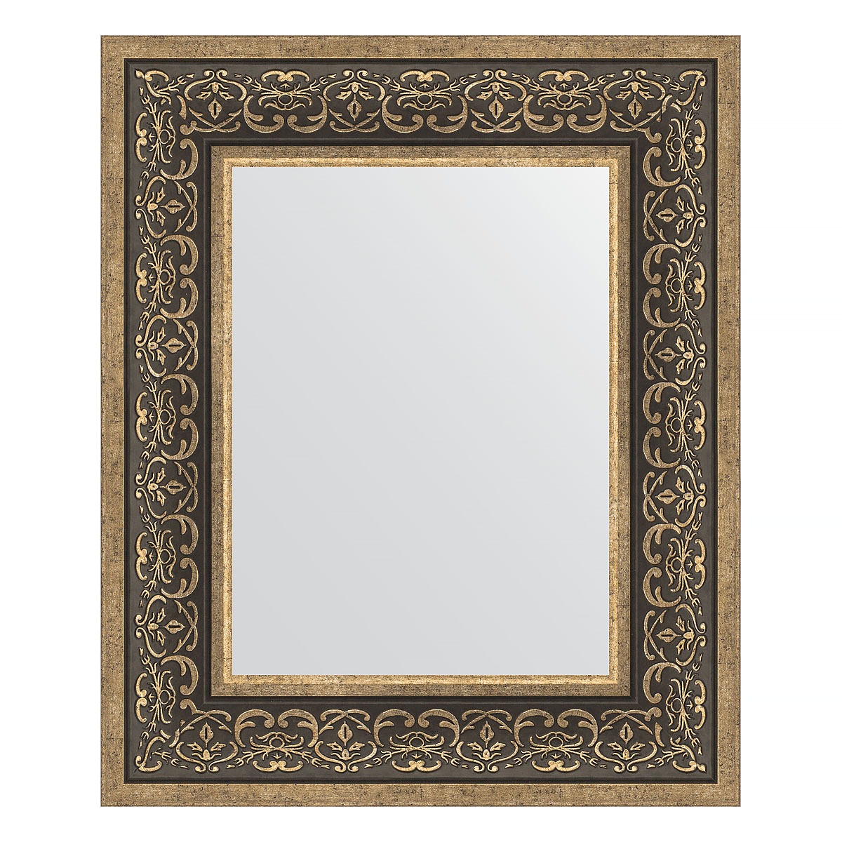 Зеркало в багетной раме Evoform вензель серебряный 101 мм 49х59 см зеркало 49х59 см травленая бронза evoform exclusive by 3368