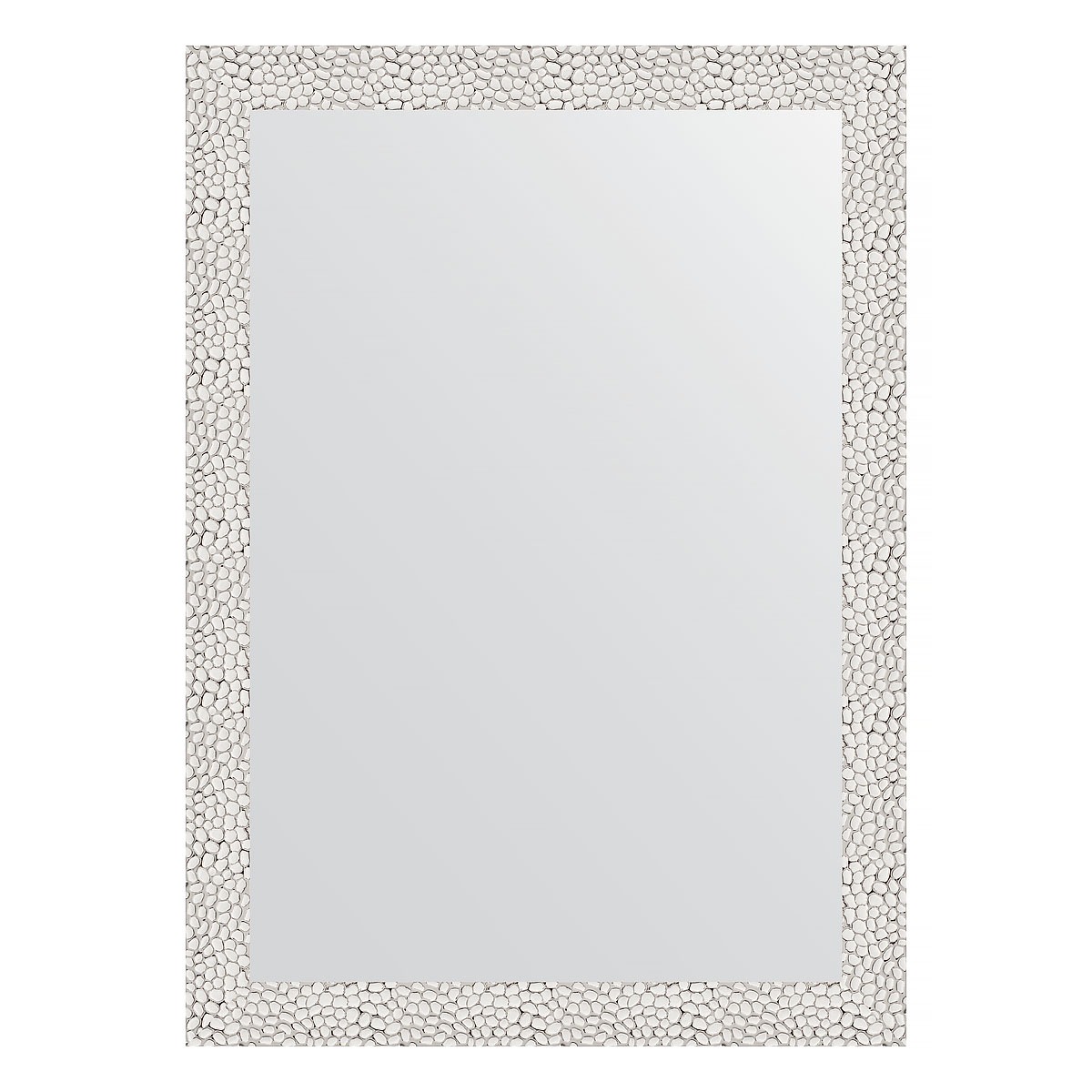 зеркало в багетной раме evoform чеканка серебряная 90 мм 66x86 см Зеркало в багетной раме Evoform чеканка белая 46 мм 51х71 см