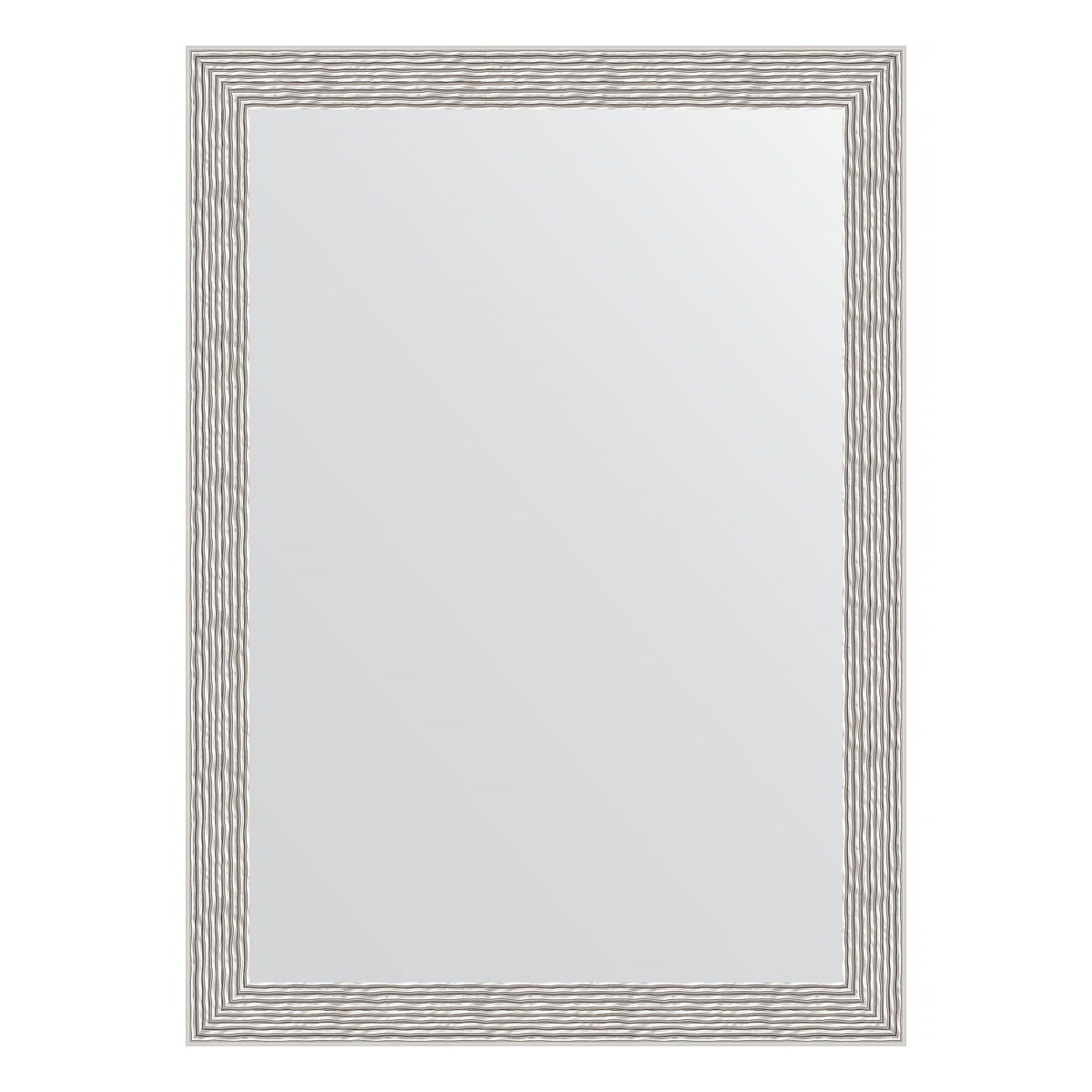 Зеркало в багетной раме Evoform волна алюминий 46 мм 51х71 см