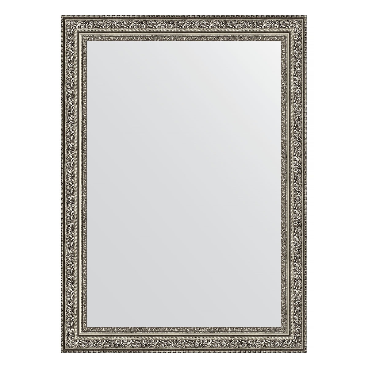 Зеркало в багетной раме Evoform виньетка состаренное серебро 56 мм 54х74 см зеркало с фацетом в багетной раме evoform виньетка бронзовая 85 мм 75х165 см