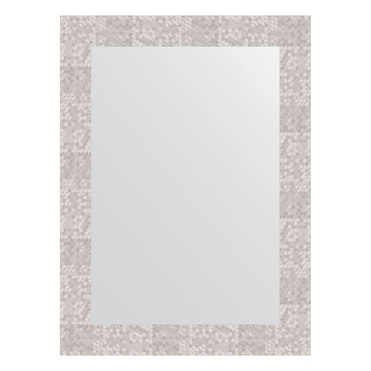 Зеркало в багетной раме Evoform соты алюминий 70 мм 56х76 см зеркало в багетной раме 630х630мм evoform соты алюминий