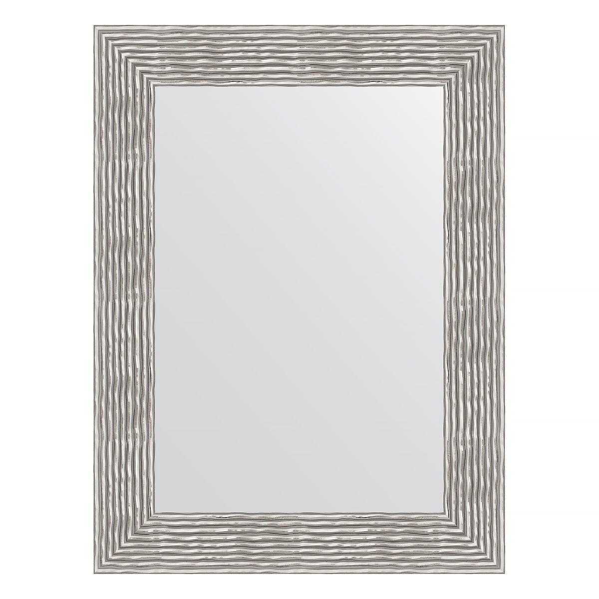 Зеркало в багетной раме Evoform волна хром 90 мм 60х80 см