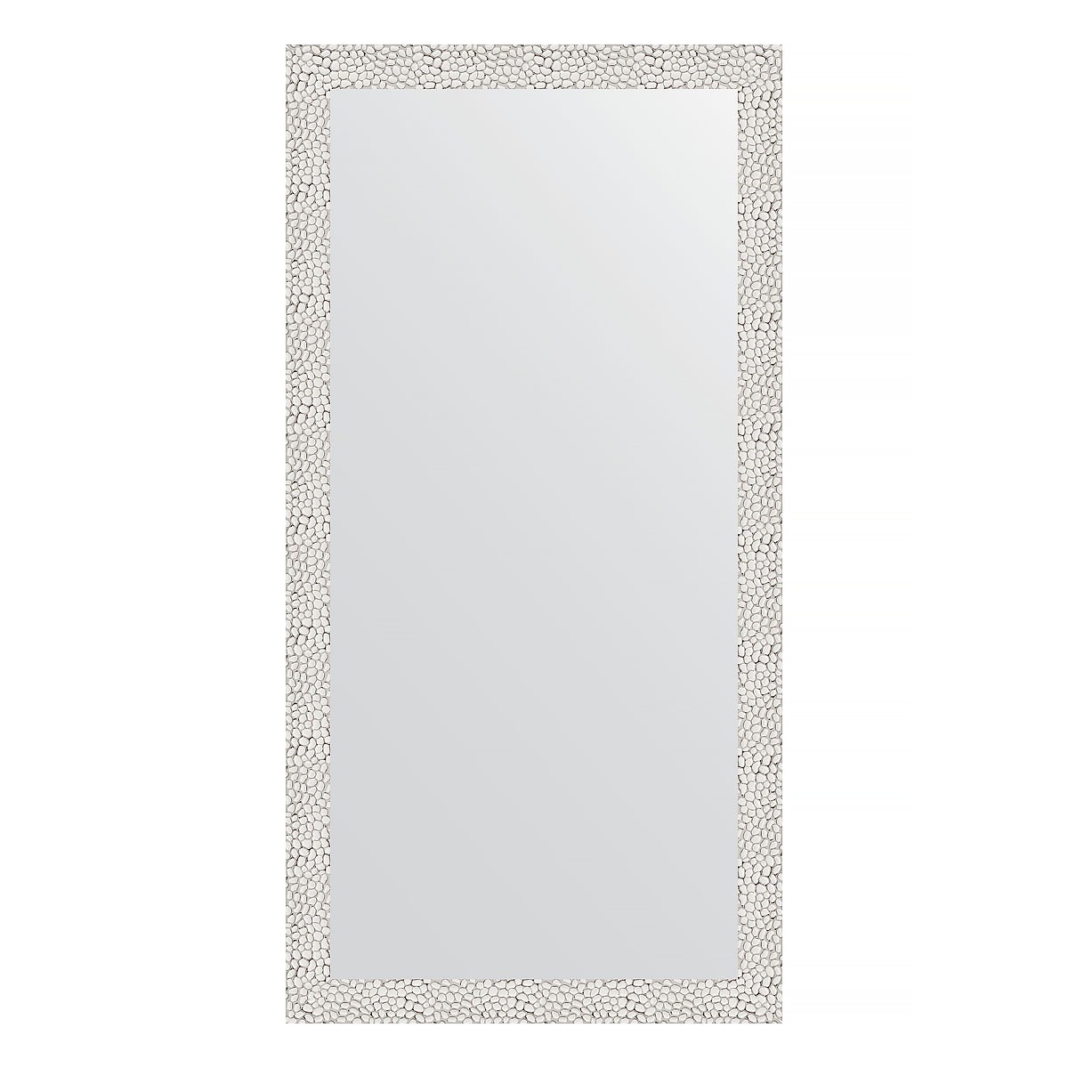 зеркало напольное в багетной раме evoform чеканка серебряная 90 мм 111x201 см Зеркало в багетной раме Evoform чеканка белая 46 мм 51х101 см