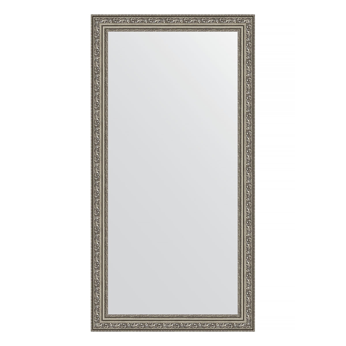Зеркало в багетной раме Evoform виньетка состаренное серебро 56 мм 54х104 см