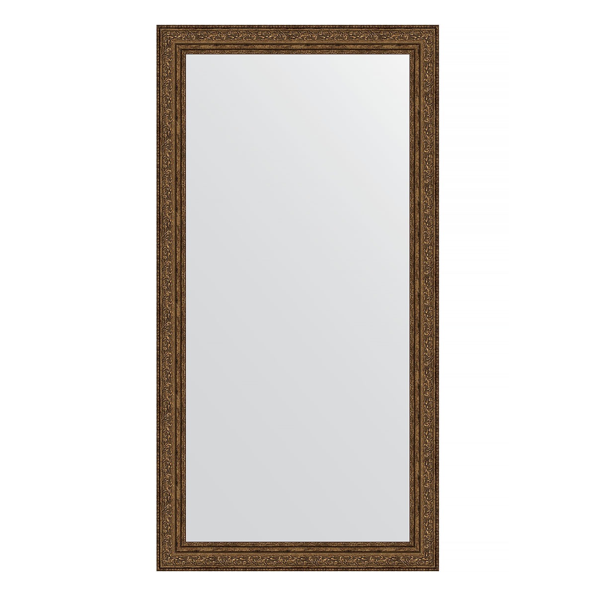 Зеркало в багетной раме Evoform виньетка состаренная бронза 56 мм 54х104 см зеркало с фацетом в багетной раме evoform состаренная бронза 66 мм 62х92 см