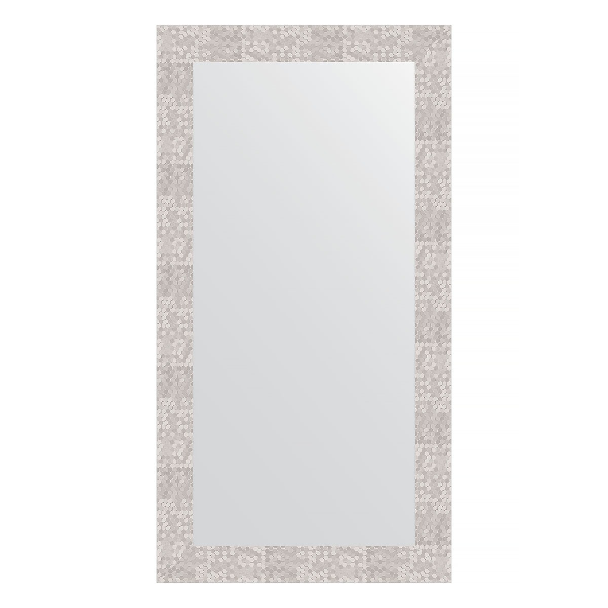 Зеркало в багетной раме Evoform соты алюминий 70 мм 56х106 см