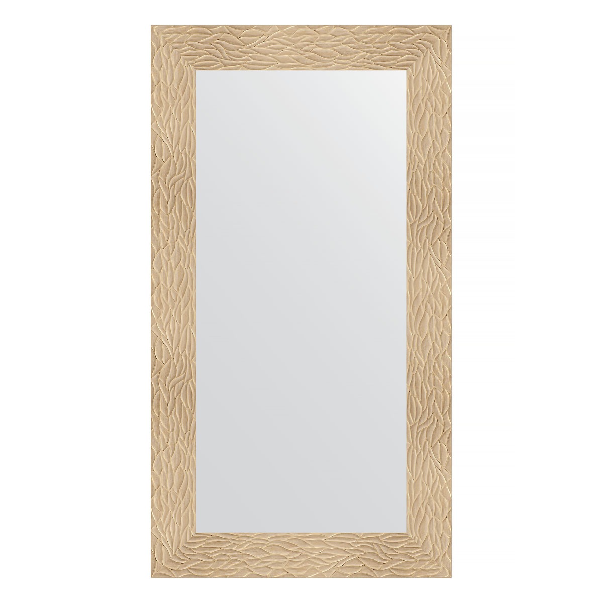 Зеркало в багетной раме Evoform золотые дюны 90 мм 60х110 см зеркало в багетной раме evoform дуб 37 мм 60х110 см