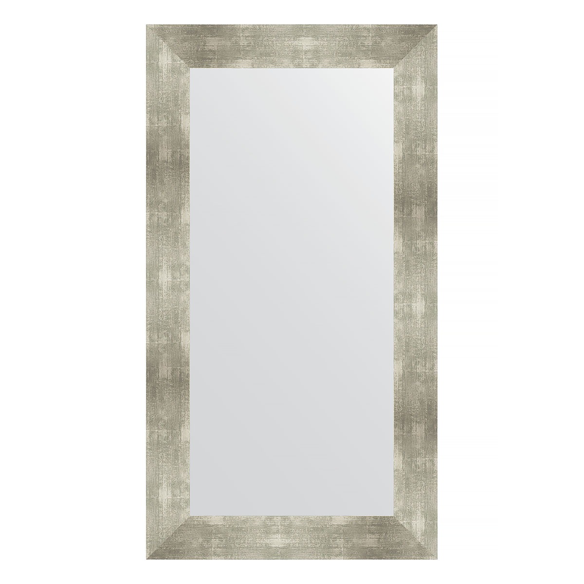 Зеркало в багетной раме Evoform алюминий 90 мм 60х110 см зеркало в багетной раме evoform дуб 37 мм 60х110 см