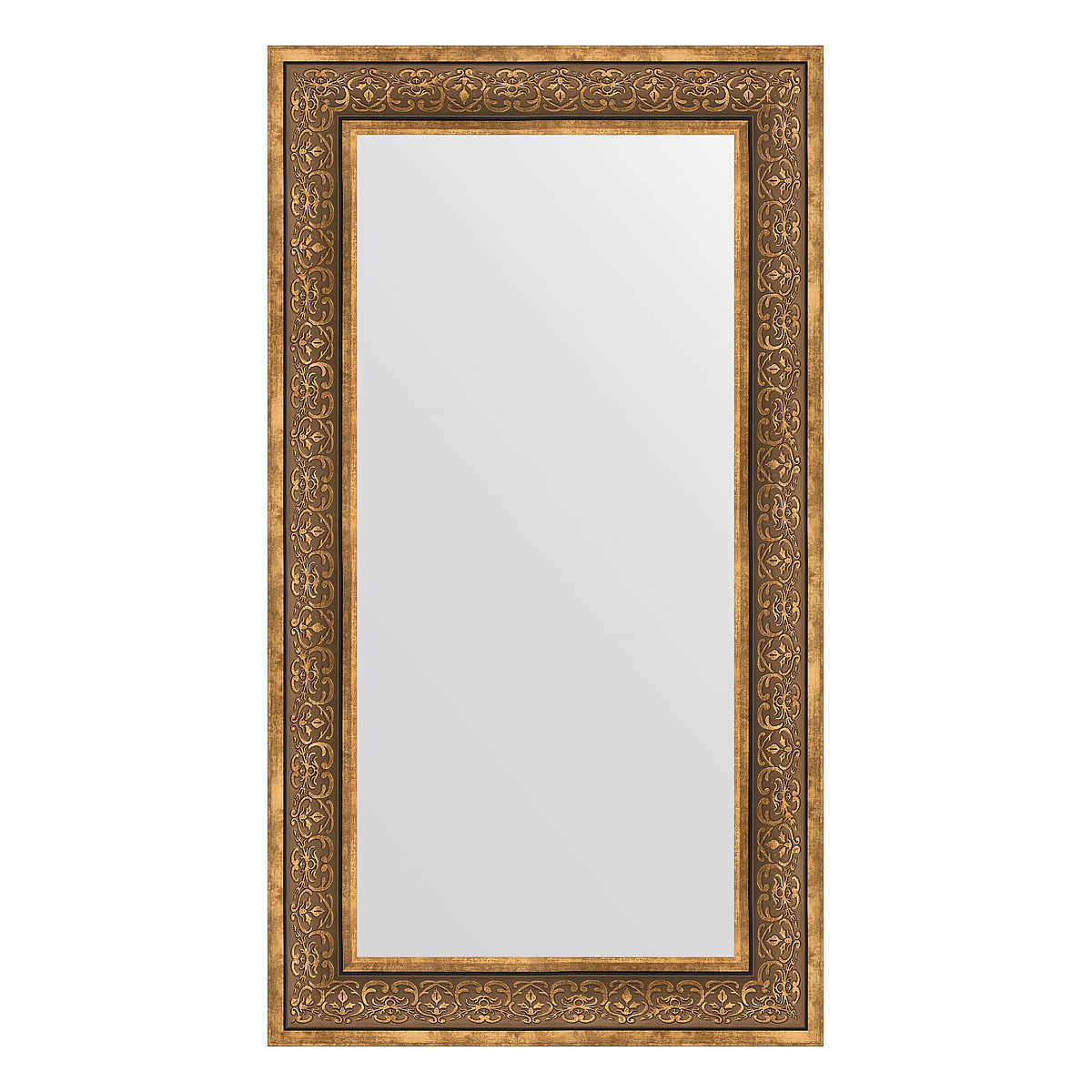 Зеркало в багетной раме Evoform вензель бронзовый 101 мм 63х113 см зеркало 79х109 см вензель бронзовый evoform exclusive by 3474