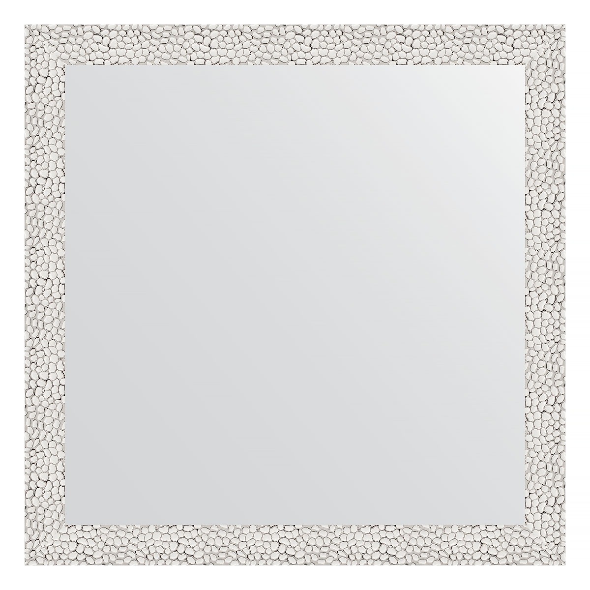 Зеркало в багетной раме Evoform чеканка белая 46 мм 61х61 см