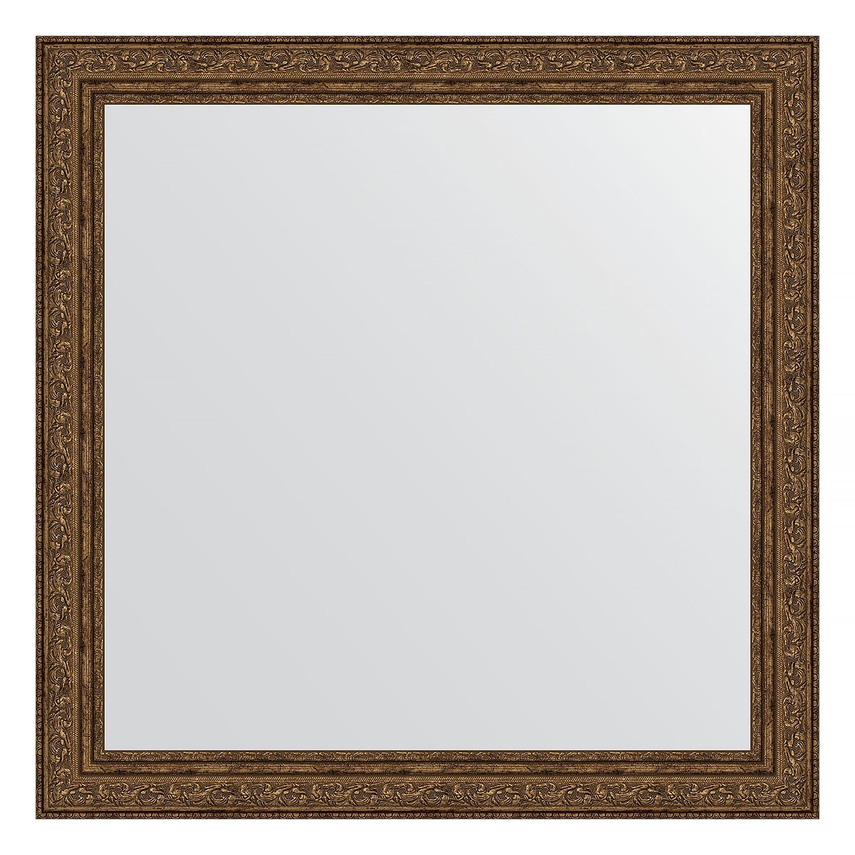 Зеркало в багетной раме Evoform виньетка состаренная бронза 56 мм 64х64 см