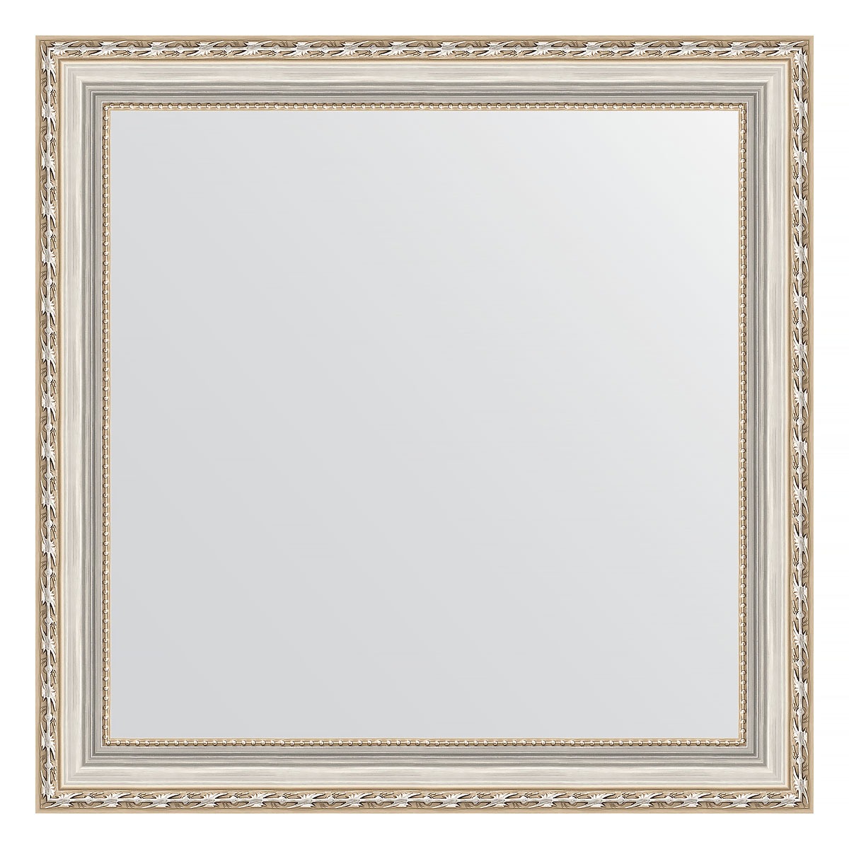 Зеркало в багетной раме Evoform версаль серебро 64 мм 65х65 см