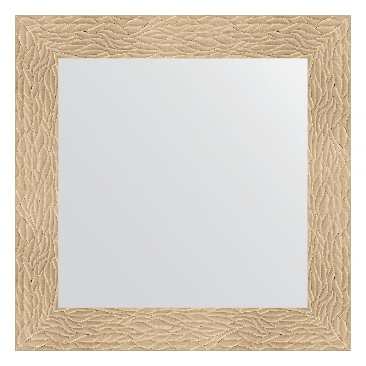Зеркало в багетной раме Evoform золотые дюны 90 мм 70х70 см зеркало 70х70 см клен evoform definite by 0663