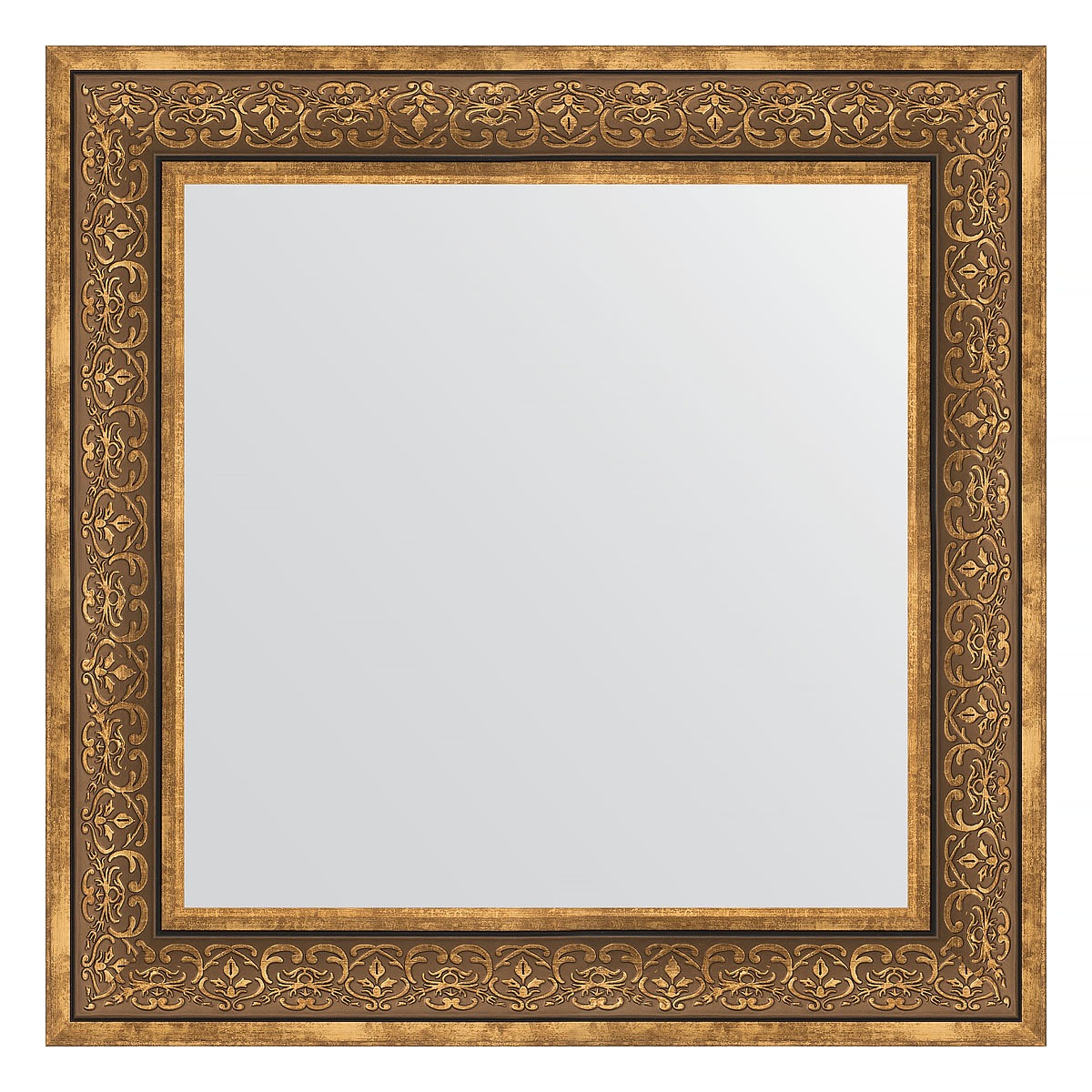 Зеркало в багетной раме Evoform вензель бронзовый 101 мм 73х73 см зеркало 79х109 см вензель бронзовый evoform exclusive by 3474