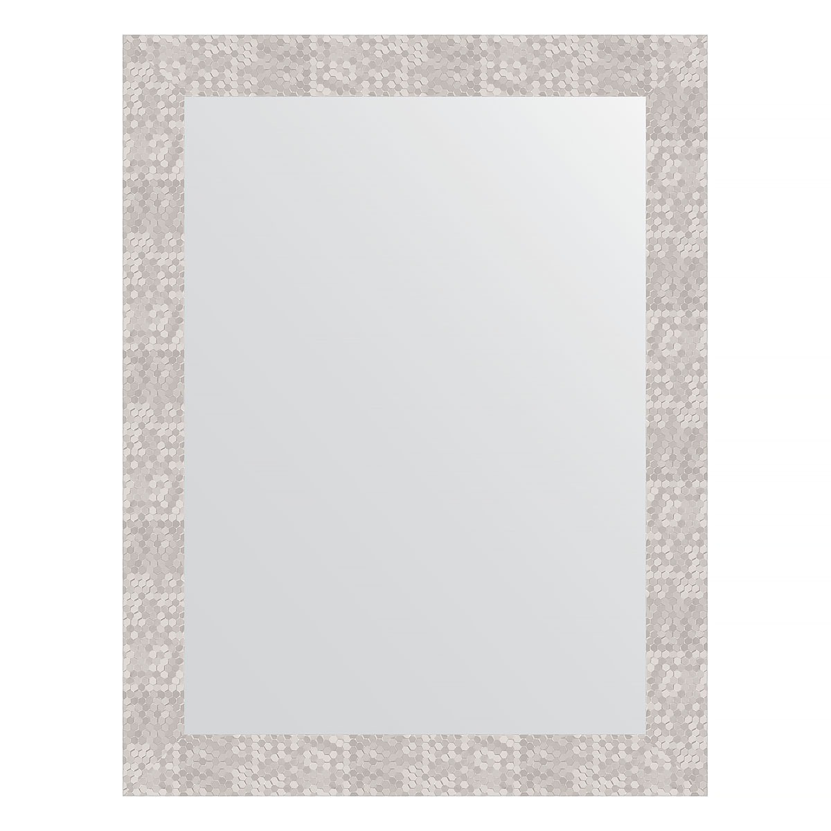 Зеркало в багетной раме Evoform соты алюминий 70 мм 66х86 см зеркало в багетной раме 630х630мм evoform соты алюминий