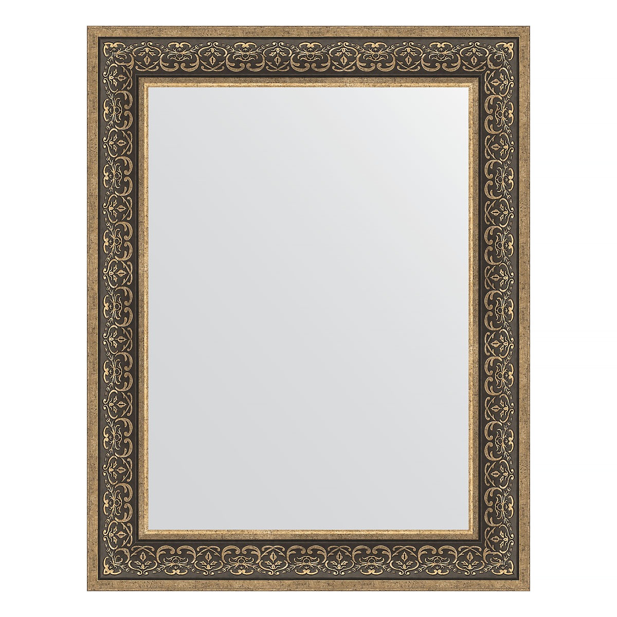 Зеркало в багетной раме Evoform вензель серебряный 101 мм 73х93 см зеркало 73х93 см вензель серебряный evoform definite by 3192