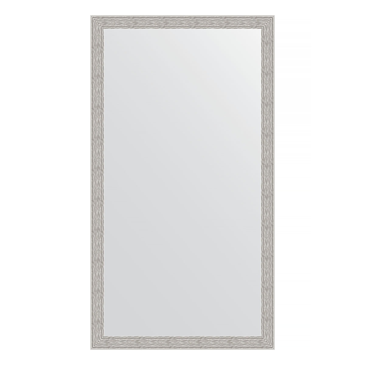 Зеркало в багетной раме Evoform волна алюминий 46 мм 61х111 см