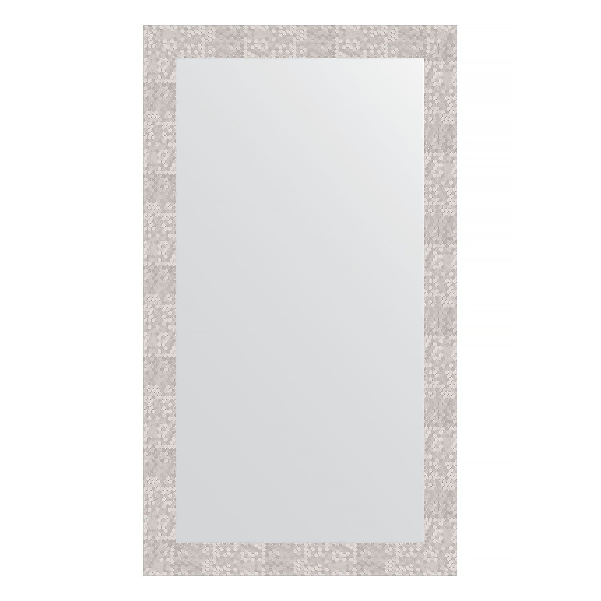 Зеркало в багетной раме Evoform соты алюминий 70 мм 66х116 см зеркало в багетной раме 630х630мм evoform соты алюминий