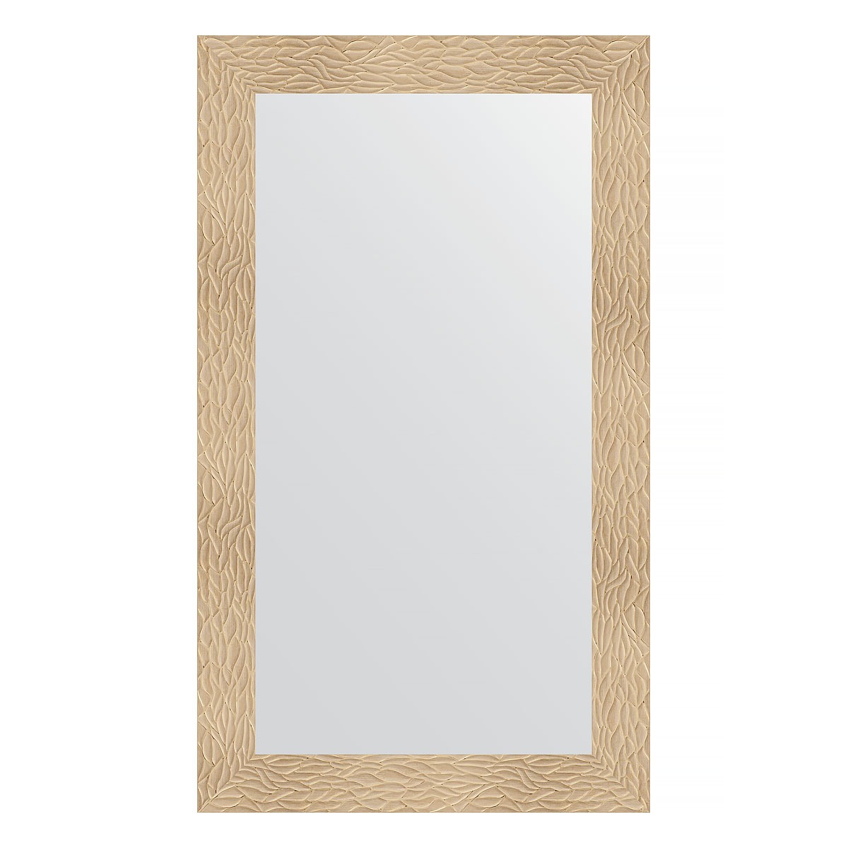 Зеркало в багетной раме Evoform золотые дюны 90 мм 70х120 см зеркало evoform с фацетом 15 mm 70х120 см