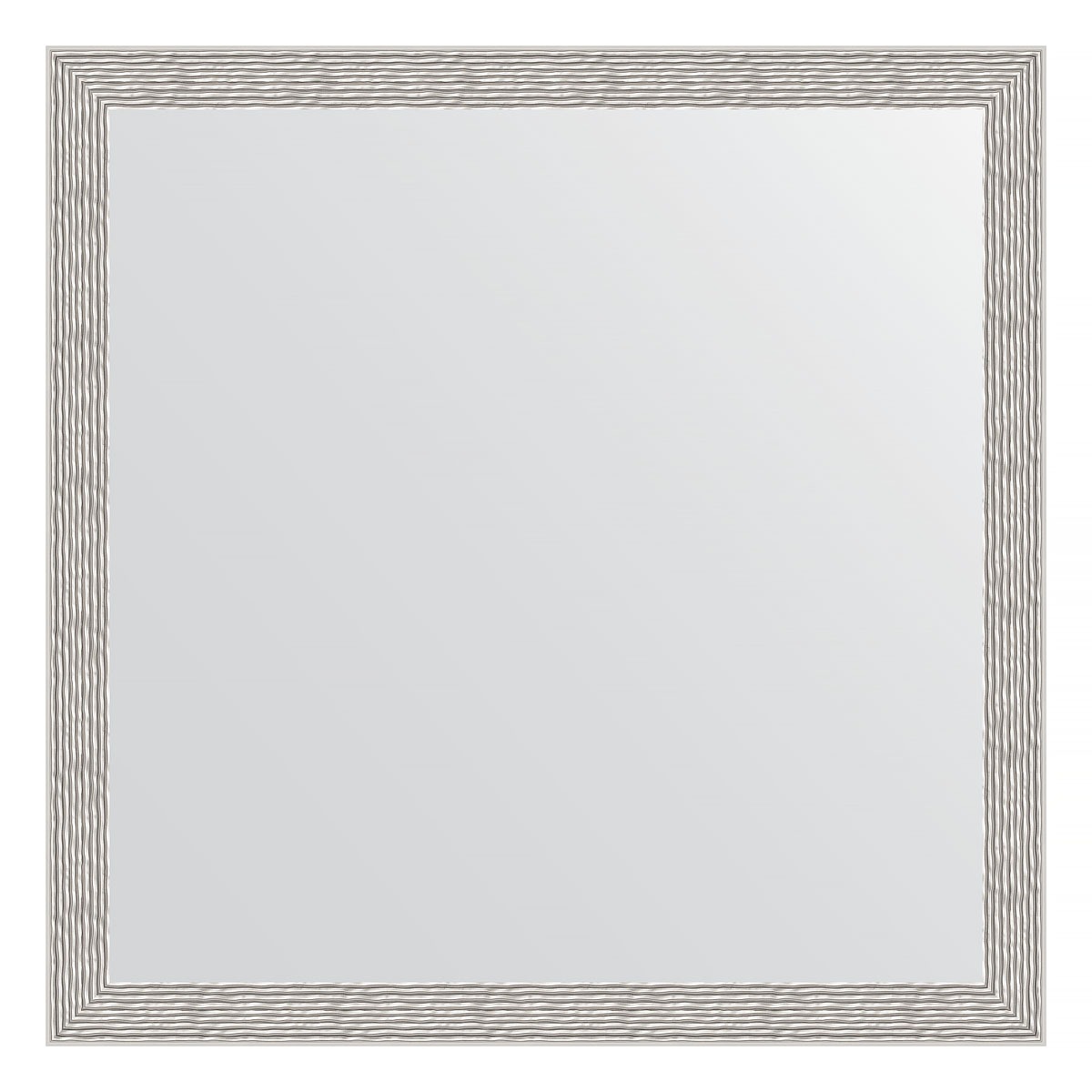 Зеркало в багетной раме Evoform волна алюминий 46 мм 71х71 см зеркало evoform definite 71х71 by 3230 в багетной раме волна алюминий 46 мм