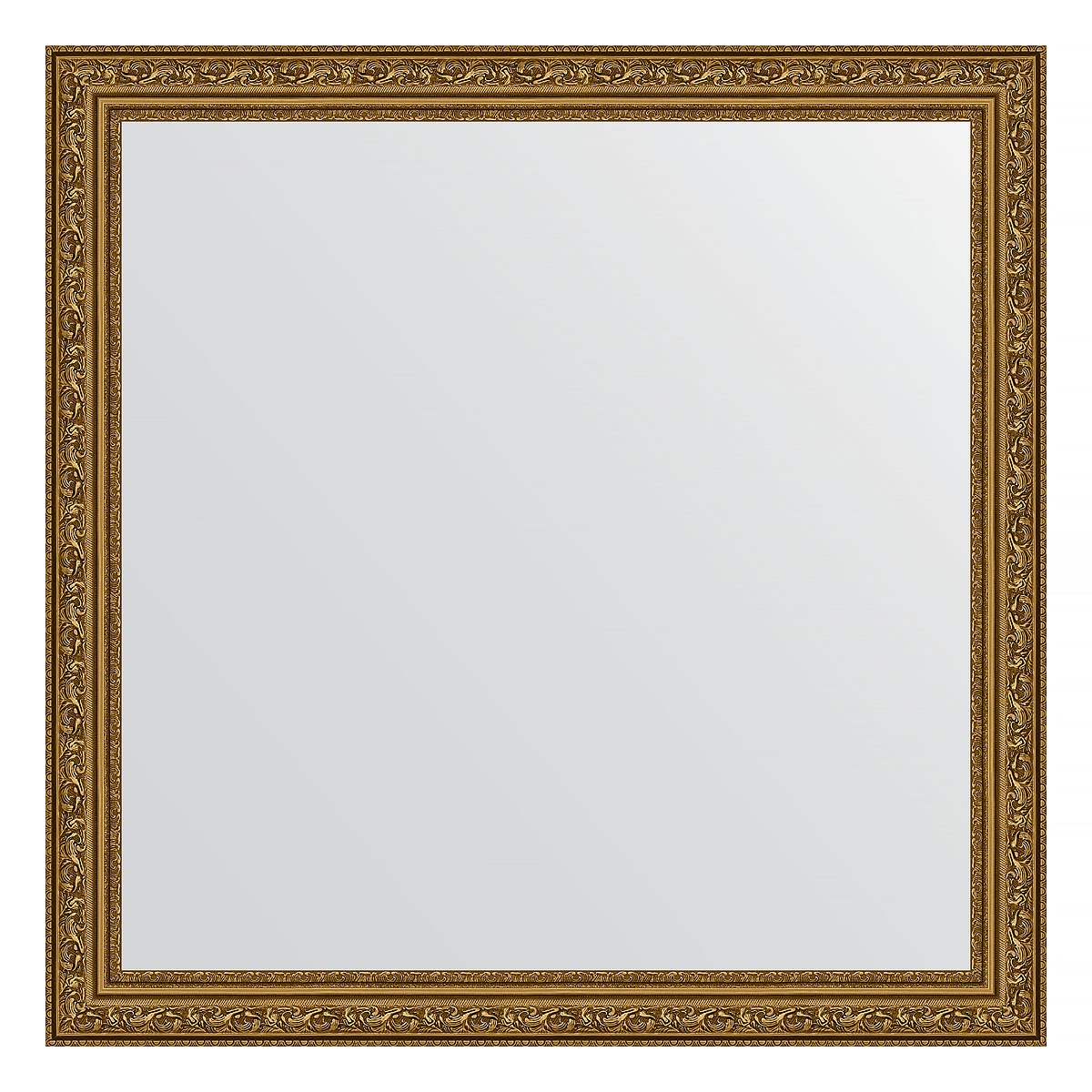 Зеркало в багетной раме Evoform виньетка состаренное золото 56 мм 74х74 см